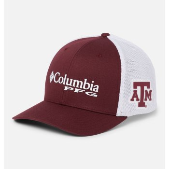 Columbia PFG Mesh Ball - Texas A&M, Gorras Vino Oscuro Para Hombre | 915264-BHR